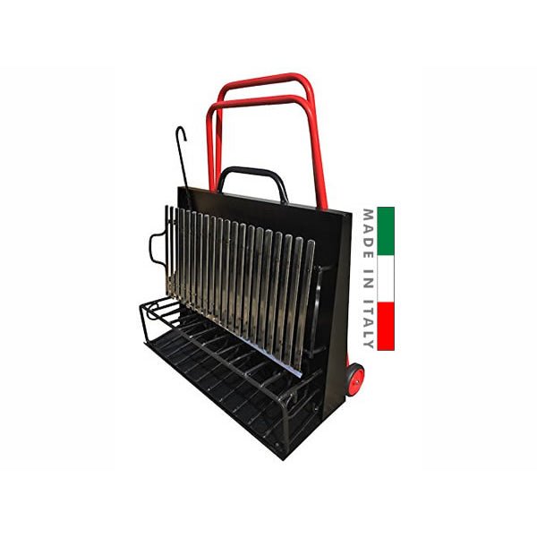 toskanischer Holzgrill auf Rollen
