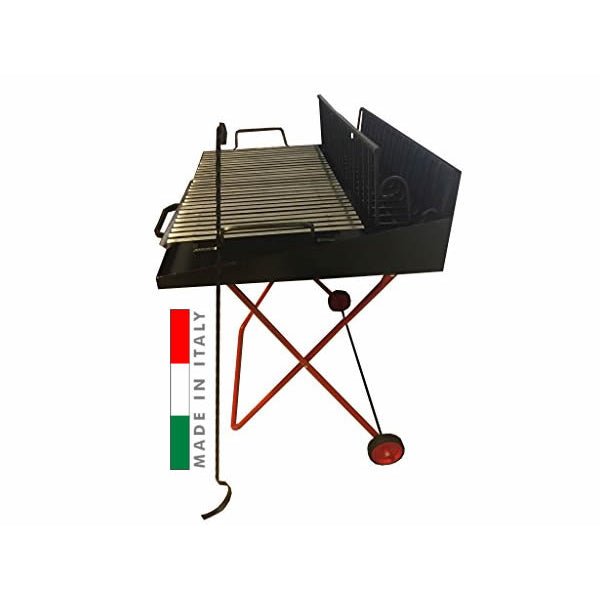 toskanischer Holzgrill auf Rollen