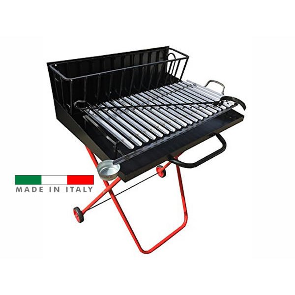 toskanischer Holzgrill auf Rollen