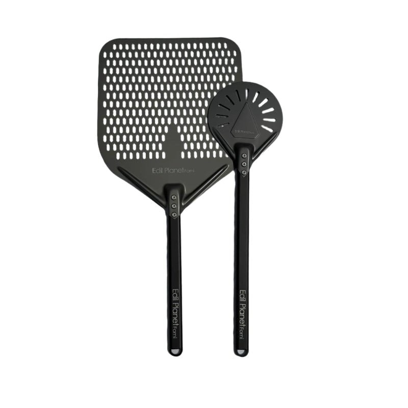Edil Planet Forni® Set mit gelochter Pizzaschaufel und Wendeschaufel