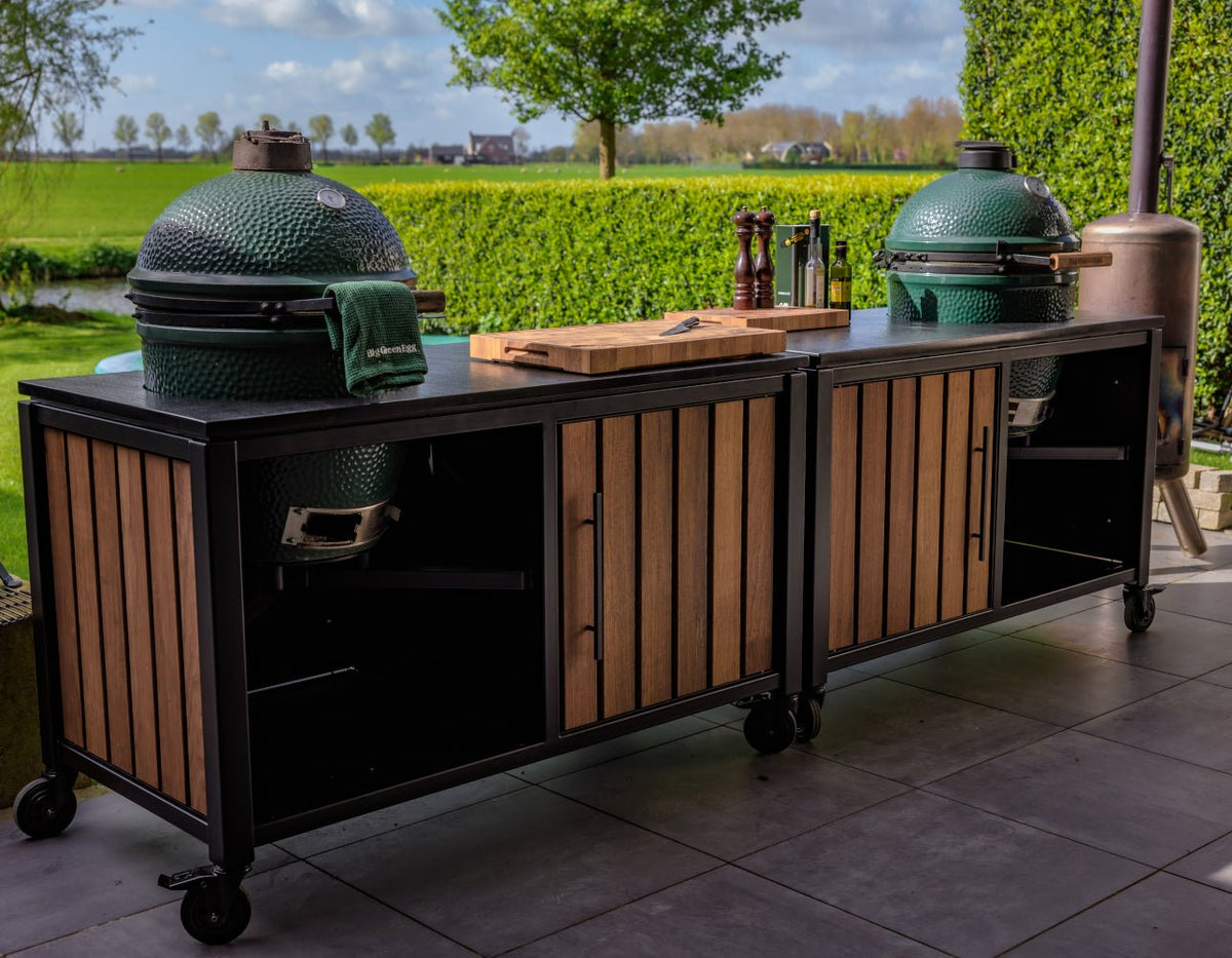 BESTCHARCOAL® Luxuos Aussenküche – Fraké-Hartholz