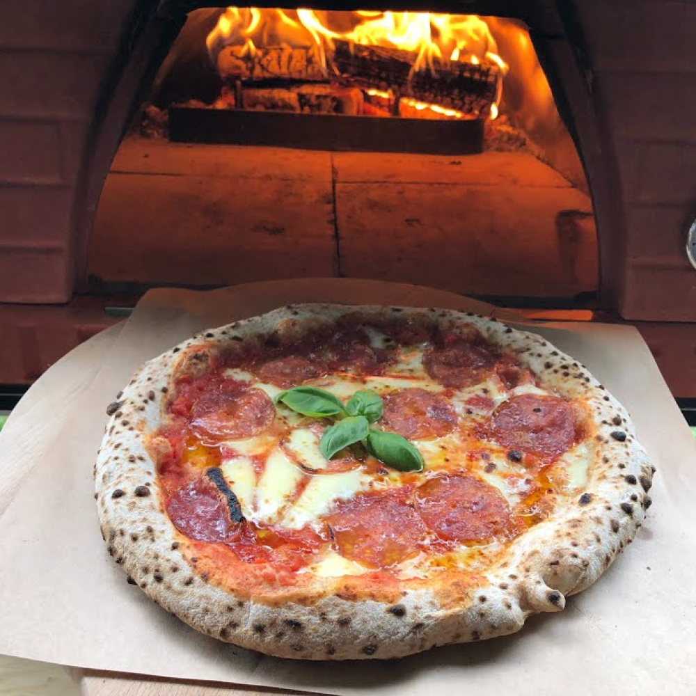 Pizza Party® 70 x 70 Holz-Pizzaofen für 2 Pizzen