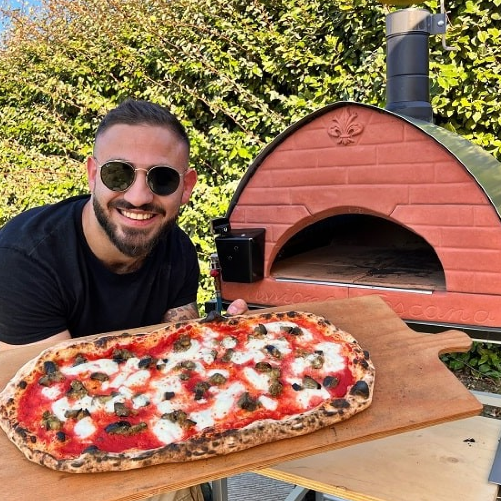 Pizza Party® Passione Holz- und Gaspizzaofen für 4 Pizzen