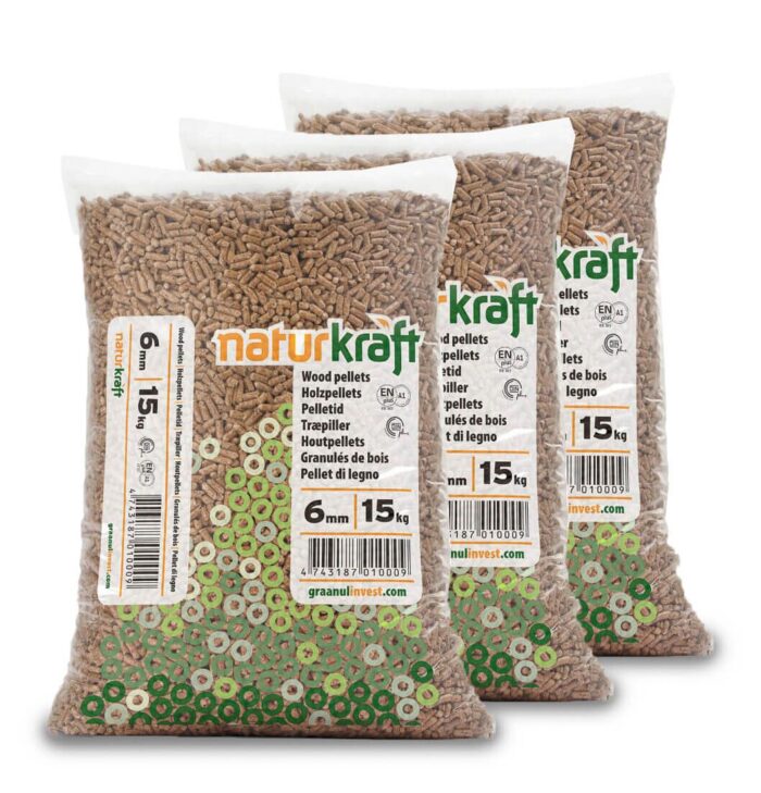Naturkraft Pellets DIN+ & ENplus A1 – 73 Säcke à 15 kg