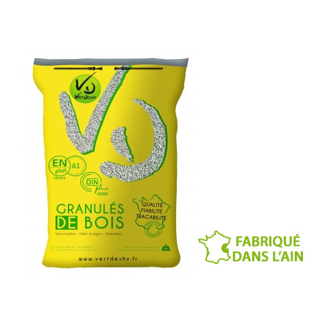 Palette Holzpellets Vertdeshy – 60 Säcke à 15 kg