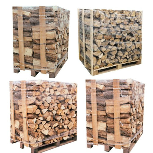 Paletten (2 Weißeiche + 2 Buche/Hainbuche) – Scheite 40 cm